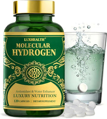 LUXHEALTH hydrogen tablets in packaging for easy daily hydration
