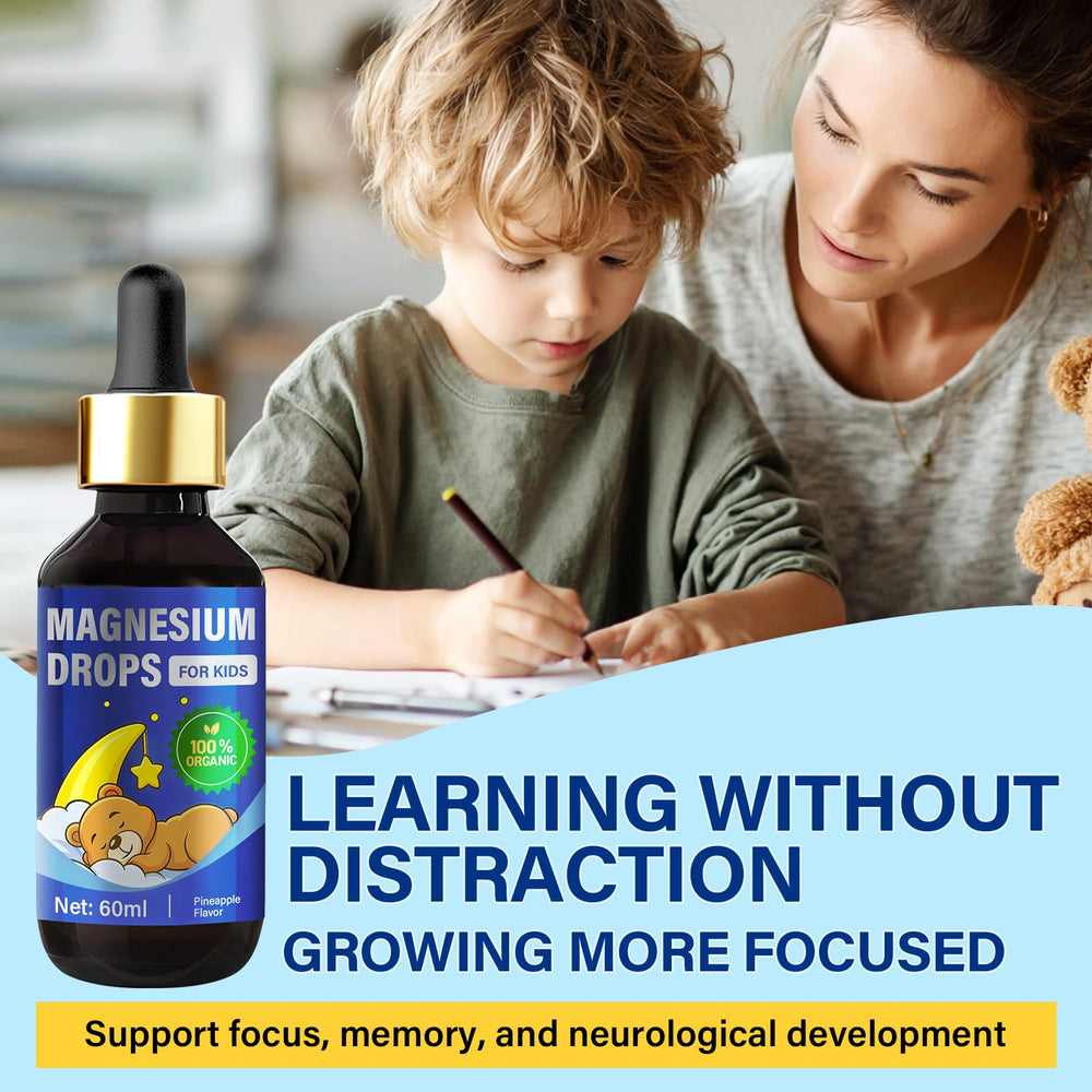 LuxHealth Kids Magnesium Liquid vegan minerals support daily wellness