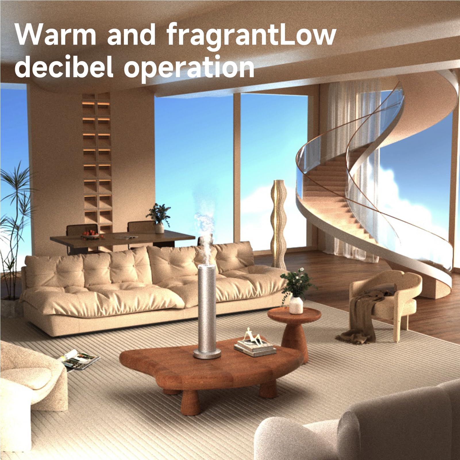 LuxHydvat diffuser 360-degree coverage for large living areas.