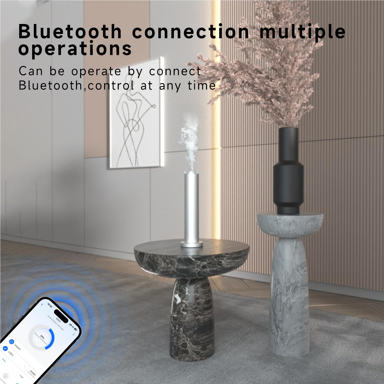 LuxHydvat remote control use from sofa for effortless adjustments.