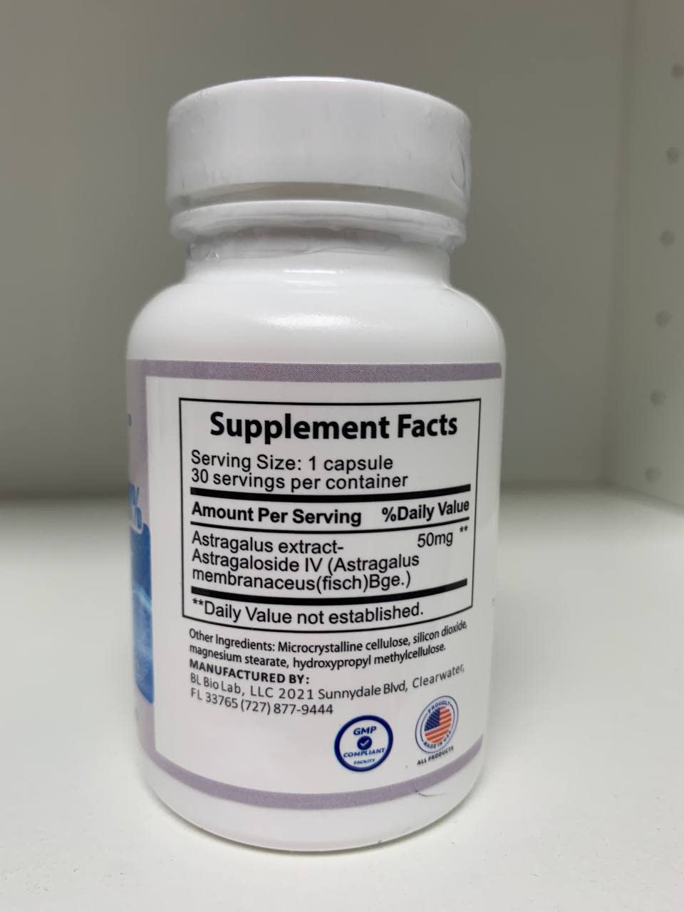 Luxivi Astragaloside IV capsules with excipients enhancing absorption