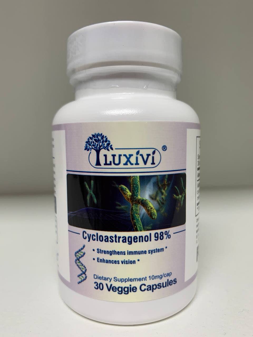 LUXIVI Cylcoastragenol anti-acid delivery protects capsule content.
