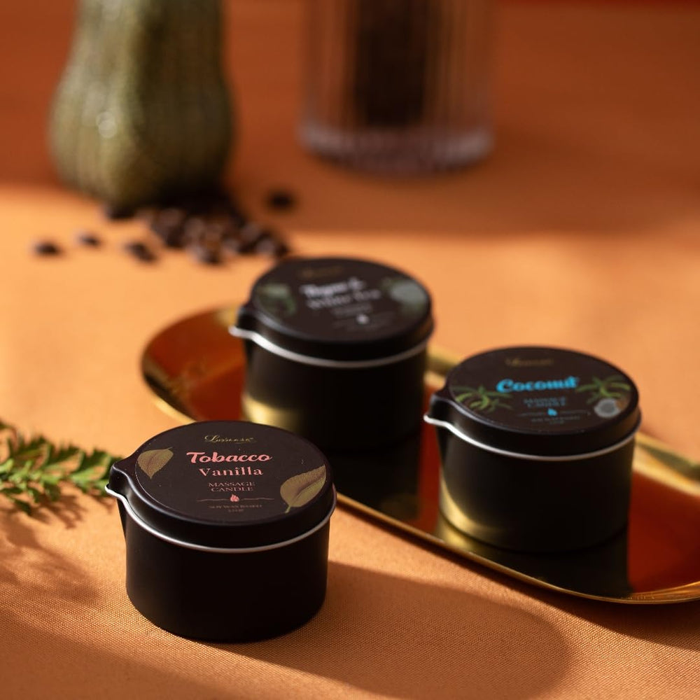 LuxMasa Massage Candle delivers spa-at-home luxury with non-greasy residue.