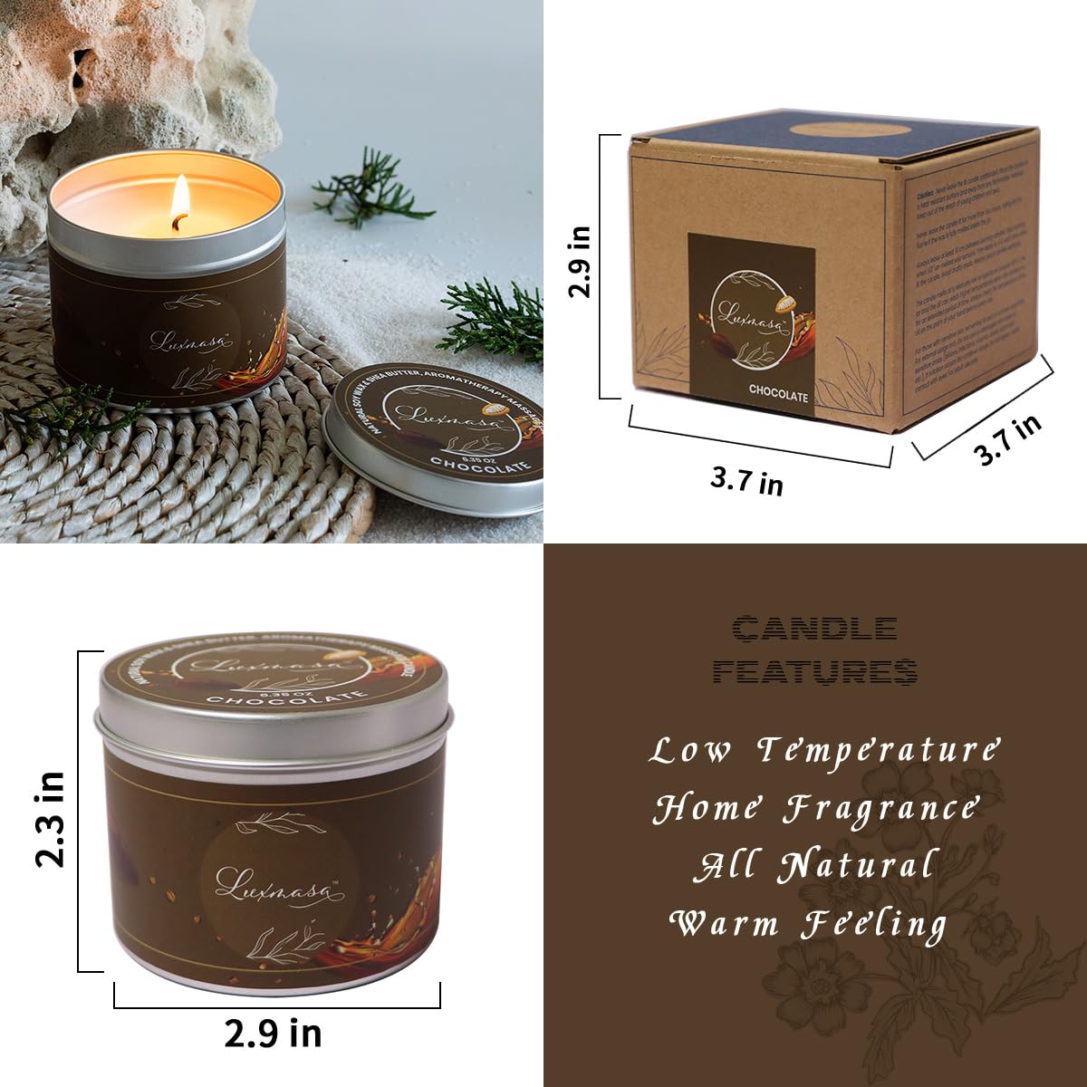 Luxmasa travel-friendly candle and wax oil for on-the-go relaxation.