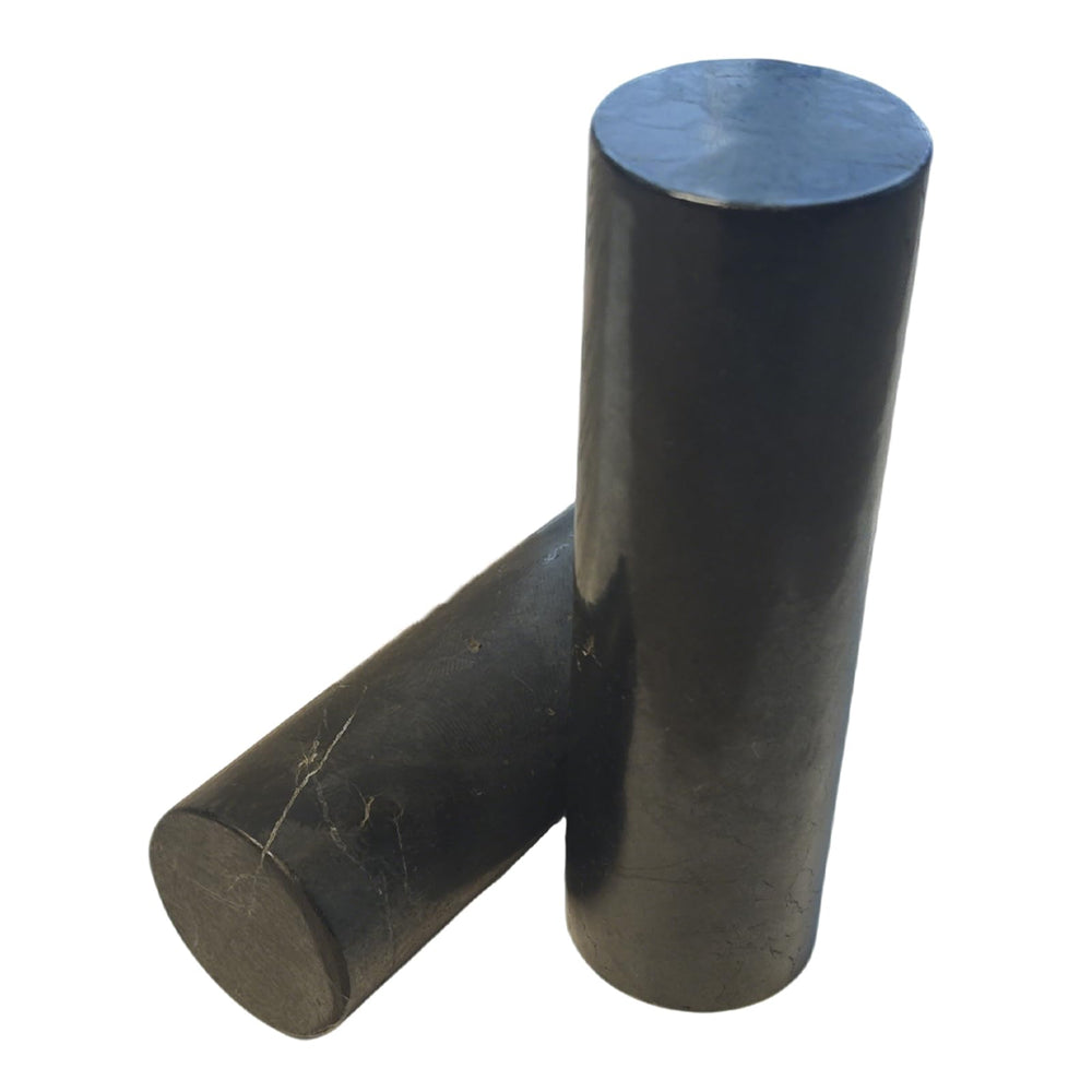 LWQCHW authentic shungite polished cylinder 4in for focused meditation.