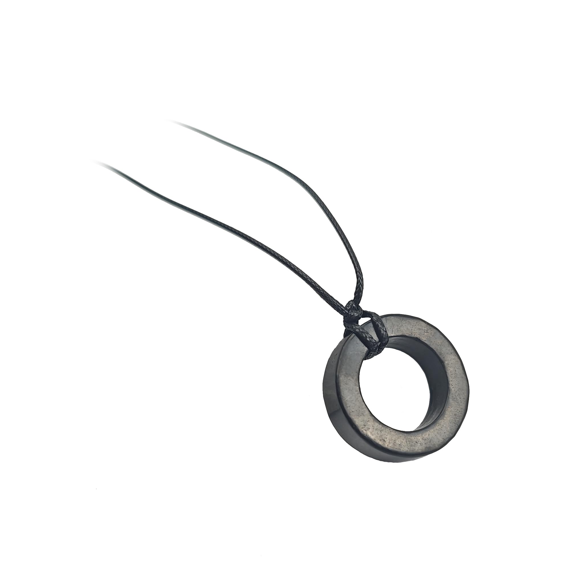 LWQCHW shungite pendant round protects from negative energy while stylish
