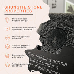 LWQCHW shungite sticker with adhesive backing ready to attach to your gadget