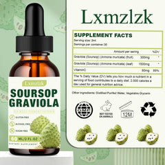 Lxmzlzk Graviola drops under tongue for fast, caffeine-free energy