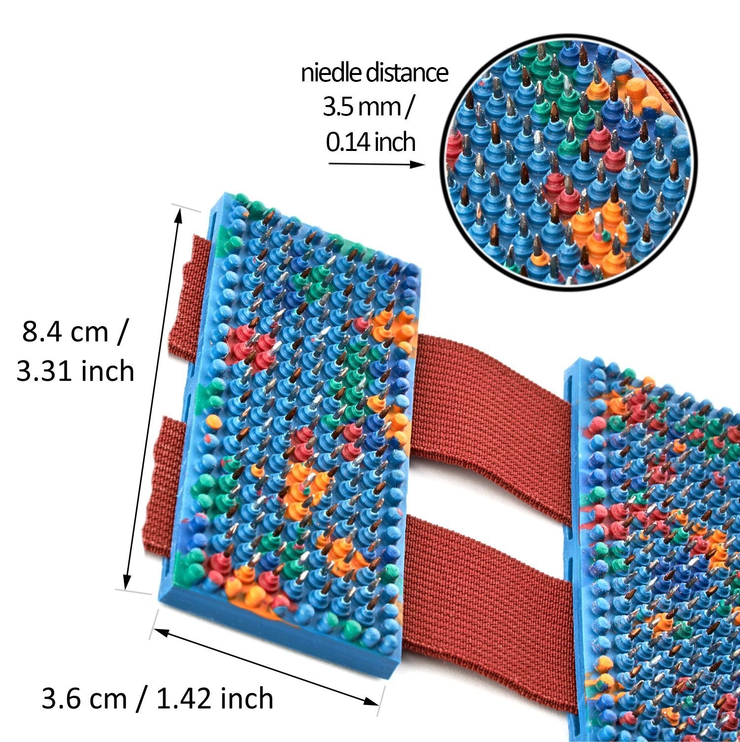 Lyapko Belt Kid 3.5 Ag plates close-up, soft rubber plates for comfortable contact