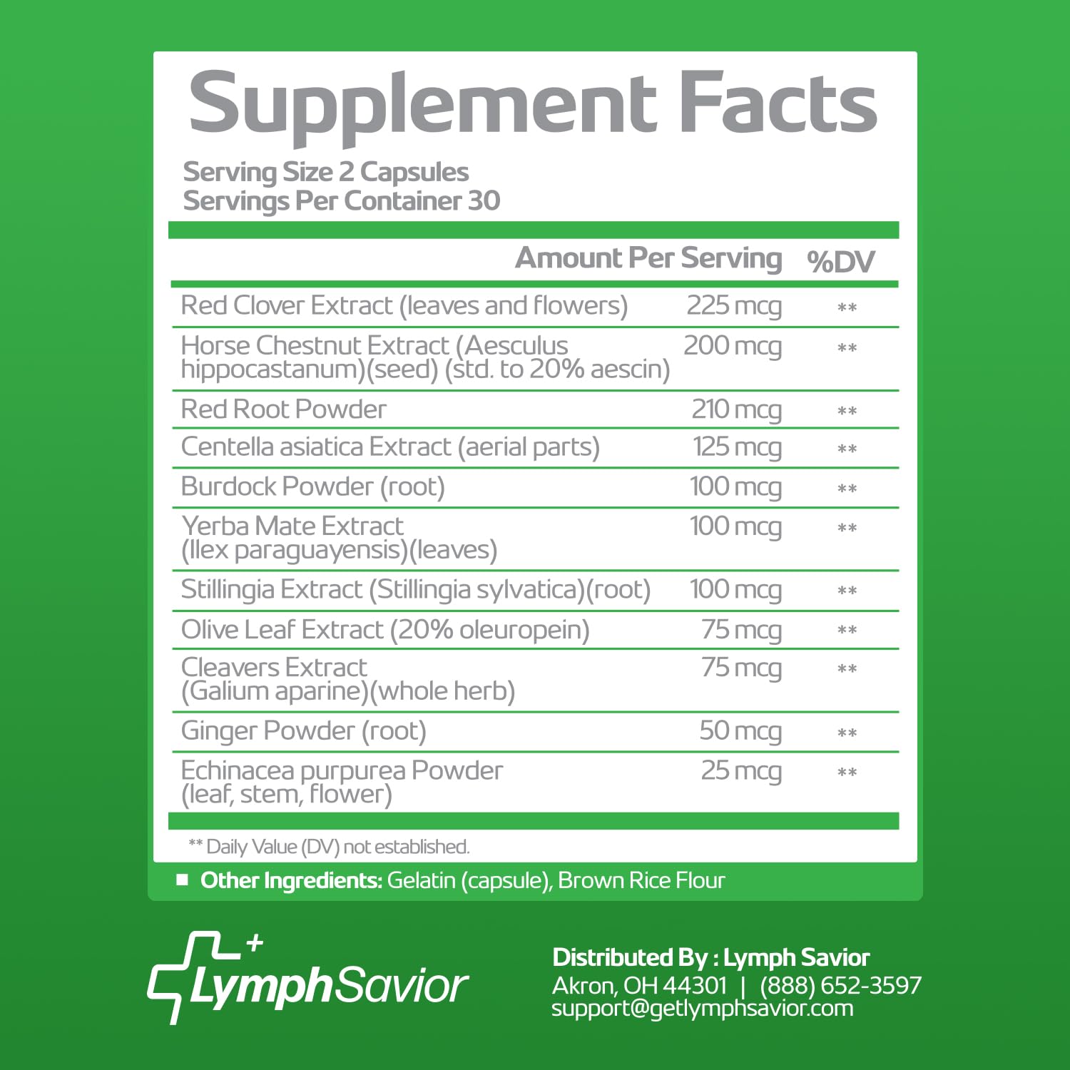 Lymph Savior capsule pour close-up showing convenient daily use.