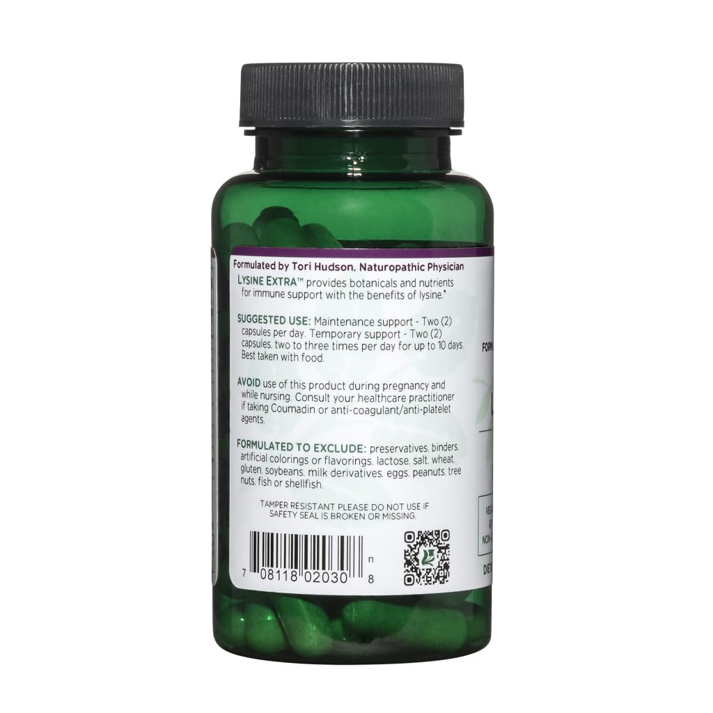 Lysine Extra vegan capsules shown for daily immune support