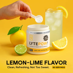 LyteLine scoop beside bottle shows precise 2.66 g serving.