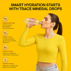 LyteLine Trace Mineral Drops being poured into a glass for hydration