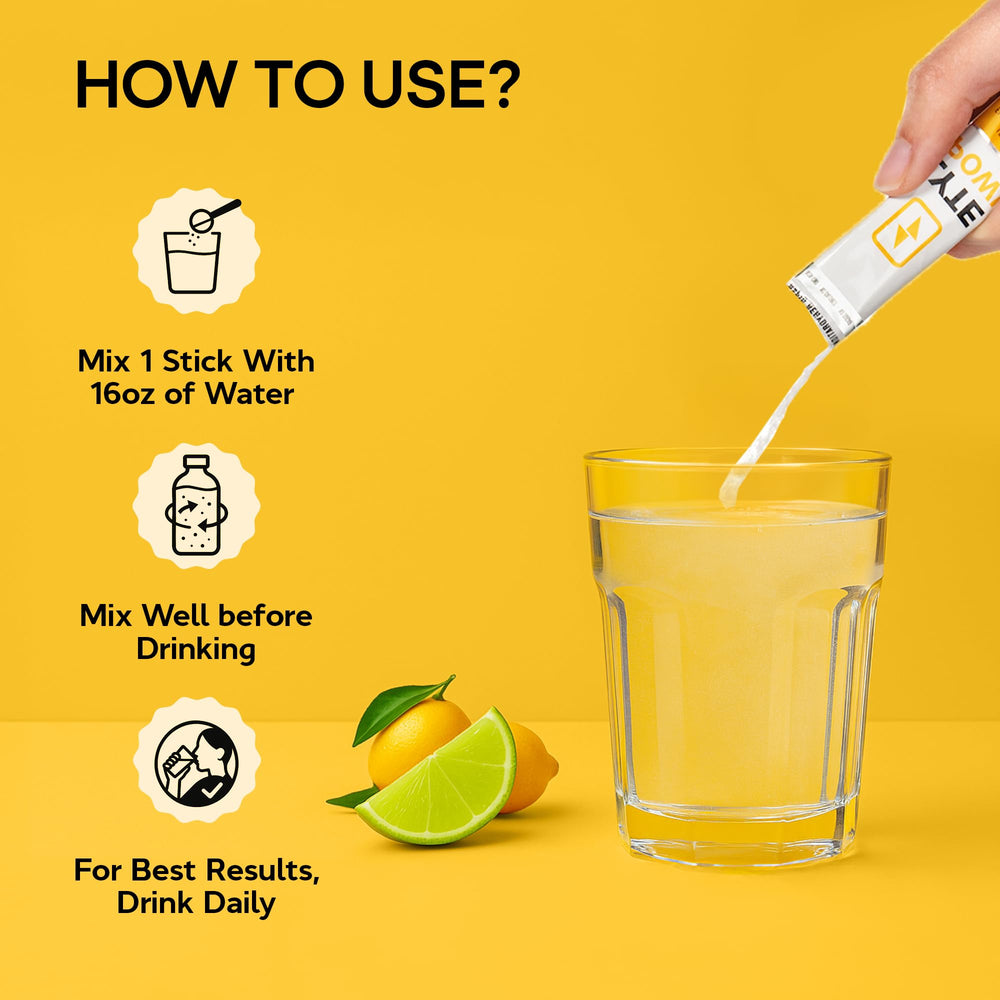 LytePow being mixed with water after a workout for rapid electrolyte support.