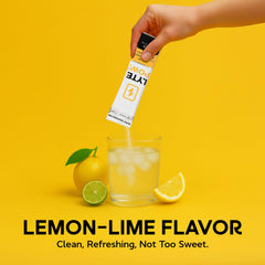 LytePow zero-calorie, sugar-free packaging icon on the box.