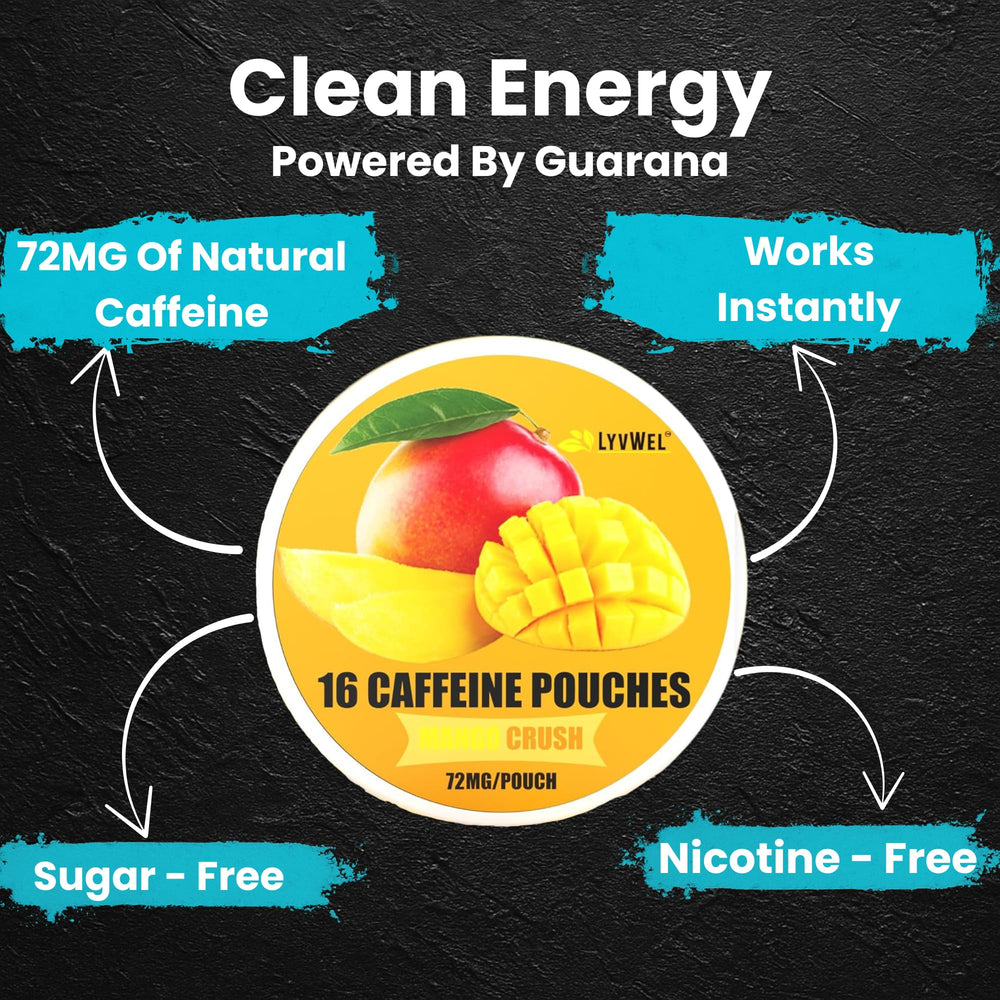 LyvWel energy pouch on the go for no-mess energy.