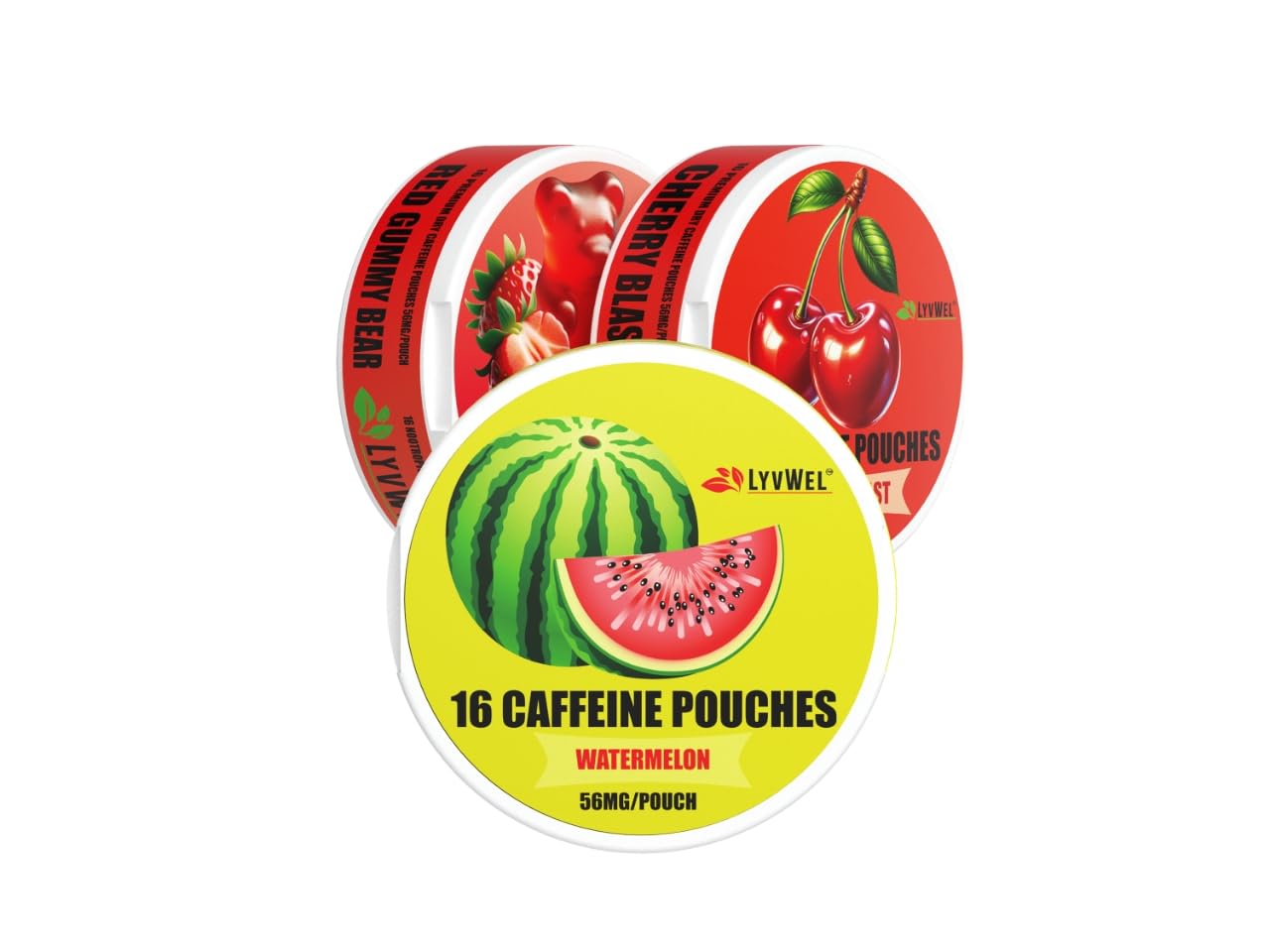 LyvWel watermelon energy pouch under lip for quick focus on the go