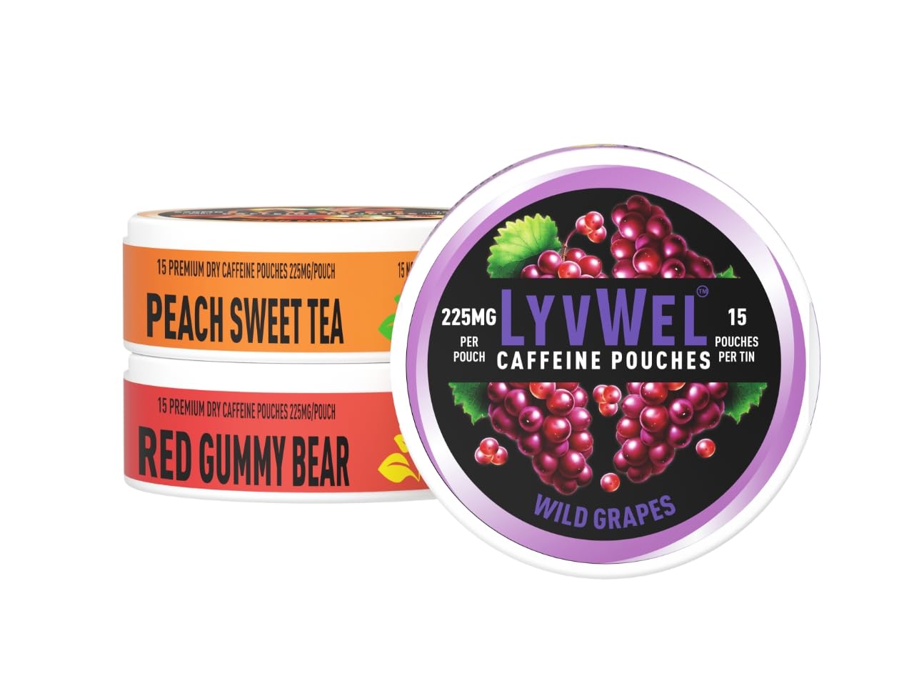 LyvWel 225mg caffeine pouch for discreet under-lip energy