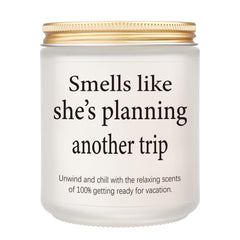 LYYVOHXL travel candle lavender eucalyptus jar for calming journeys.