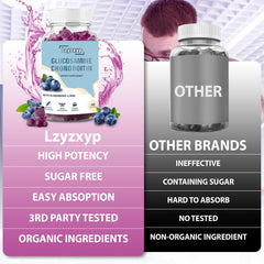 Close-up of Lzyzxyp gummies highlighting chewy texture for easy daily use.