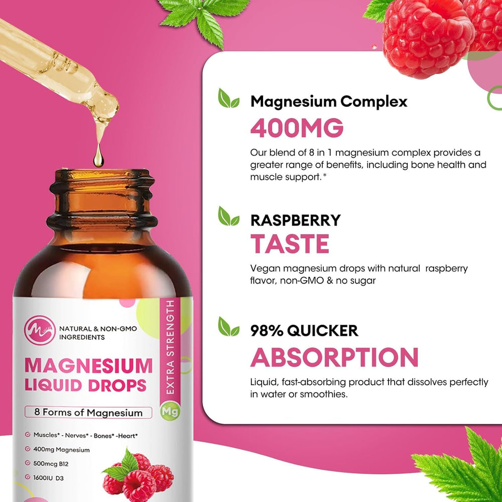 M inch Magnesium Liquid Drops eight-formula blend for versatile support