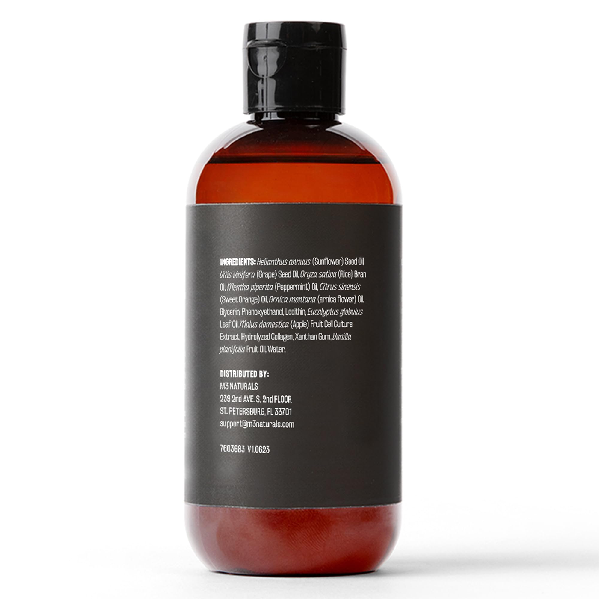 M3 Naturals Arnica Sore Muscle Oil being applied after workouts.