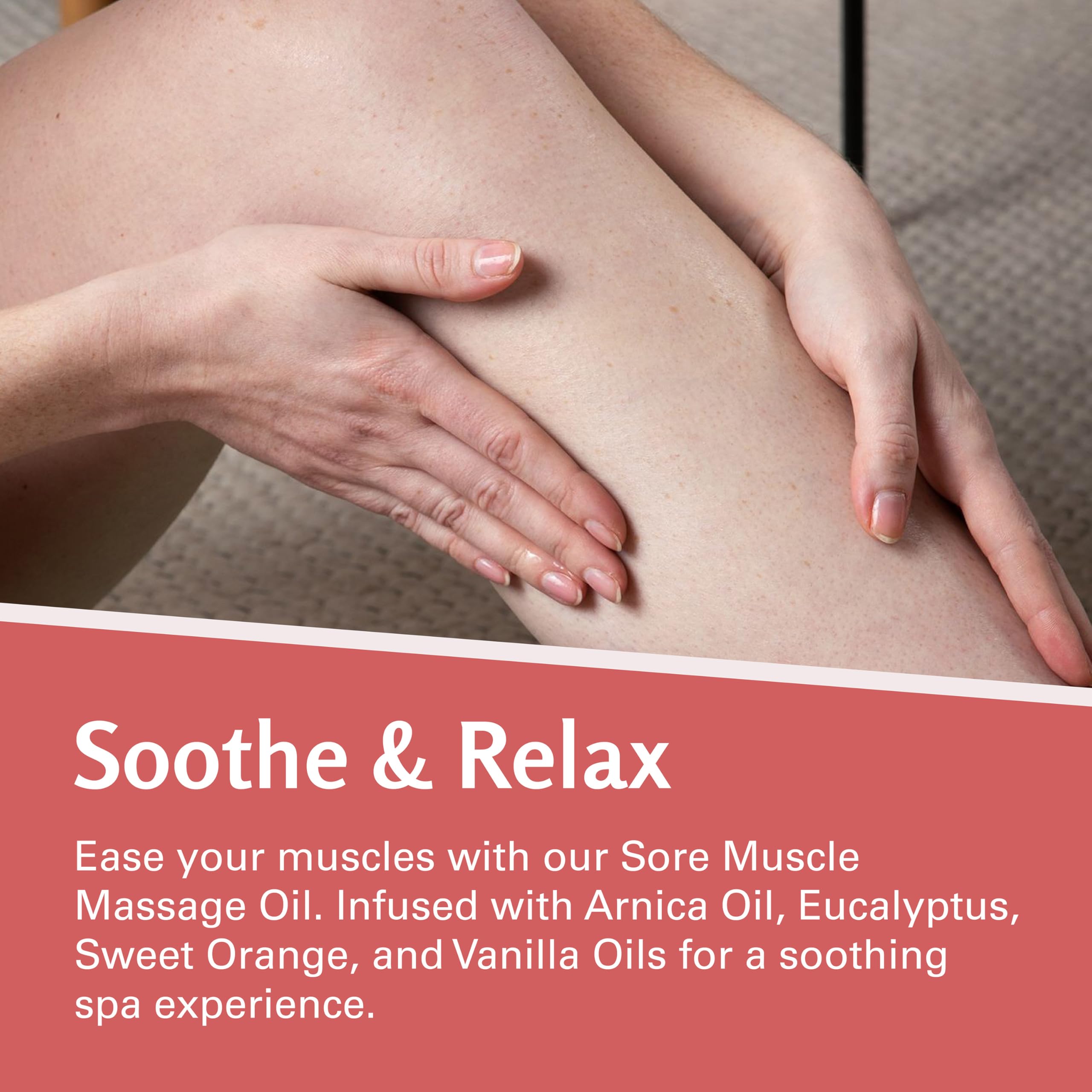 Menthol glow from M3 Naturals Arnica Sore Muscle Oil during application