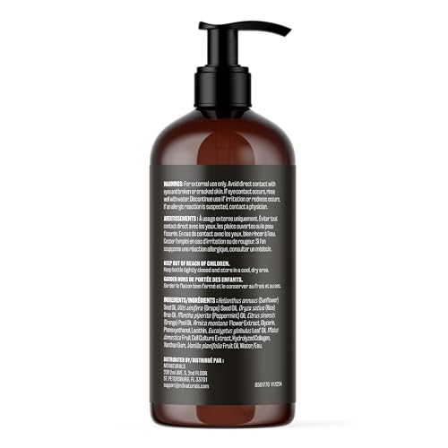 M3 Naturals Arnica Sore Muscle Oil being poured for application