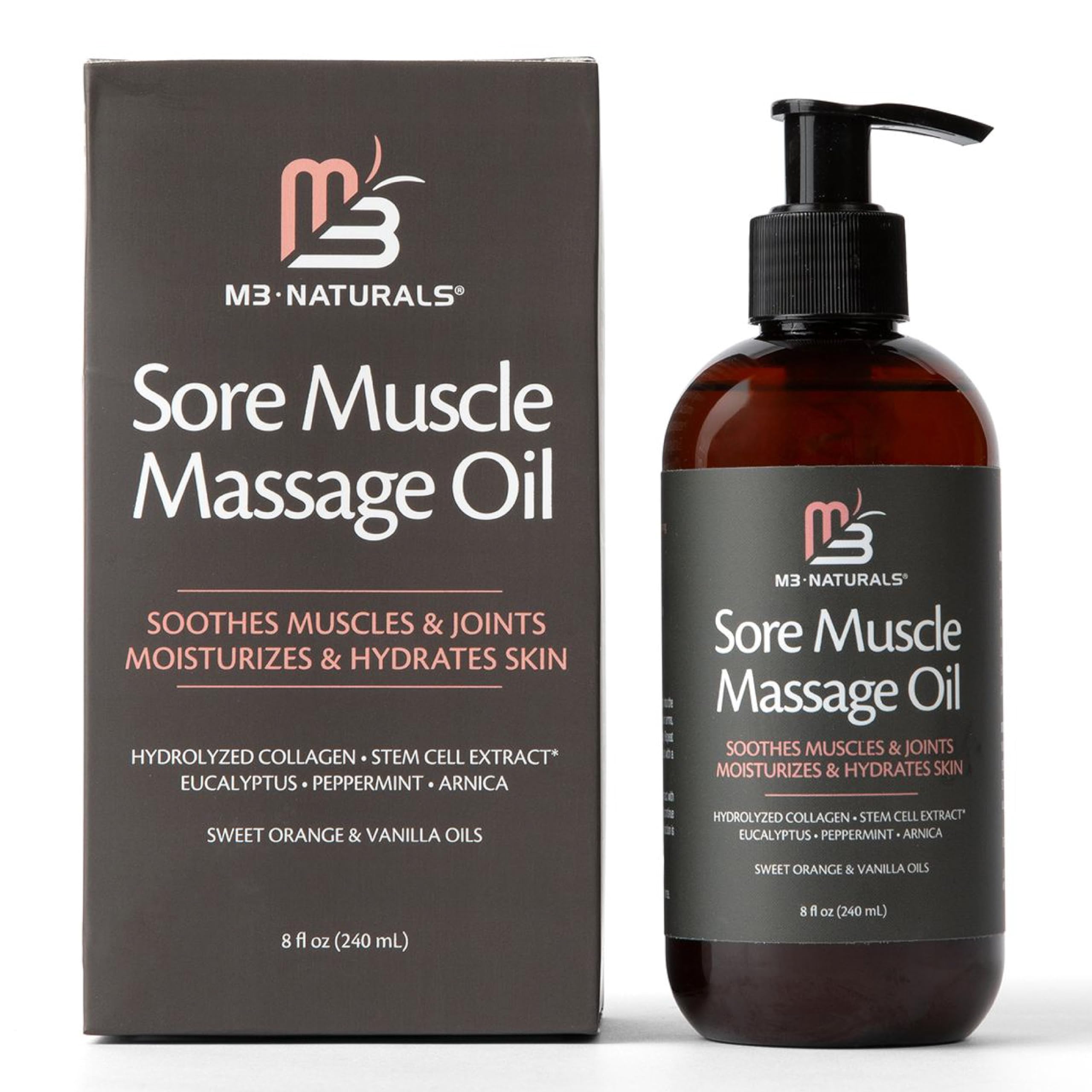 Shiny texture of M3 Naturals Arnica Sore Muscle Oil on skin