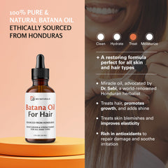 M3 Naturals Batana Oil dark glass packaging preserves potency and freshness.