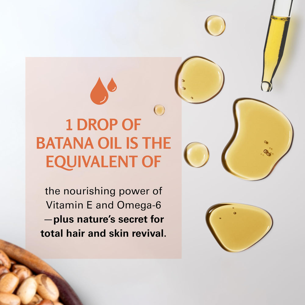 M3 Naturals Batana Oil applied to hair ends for smoother strands.