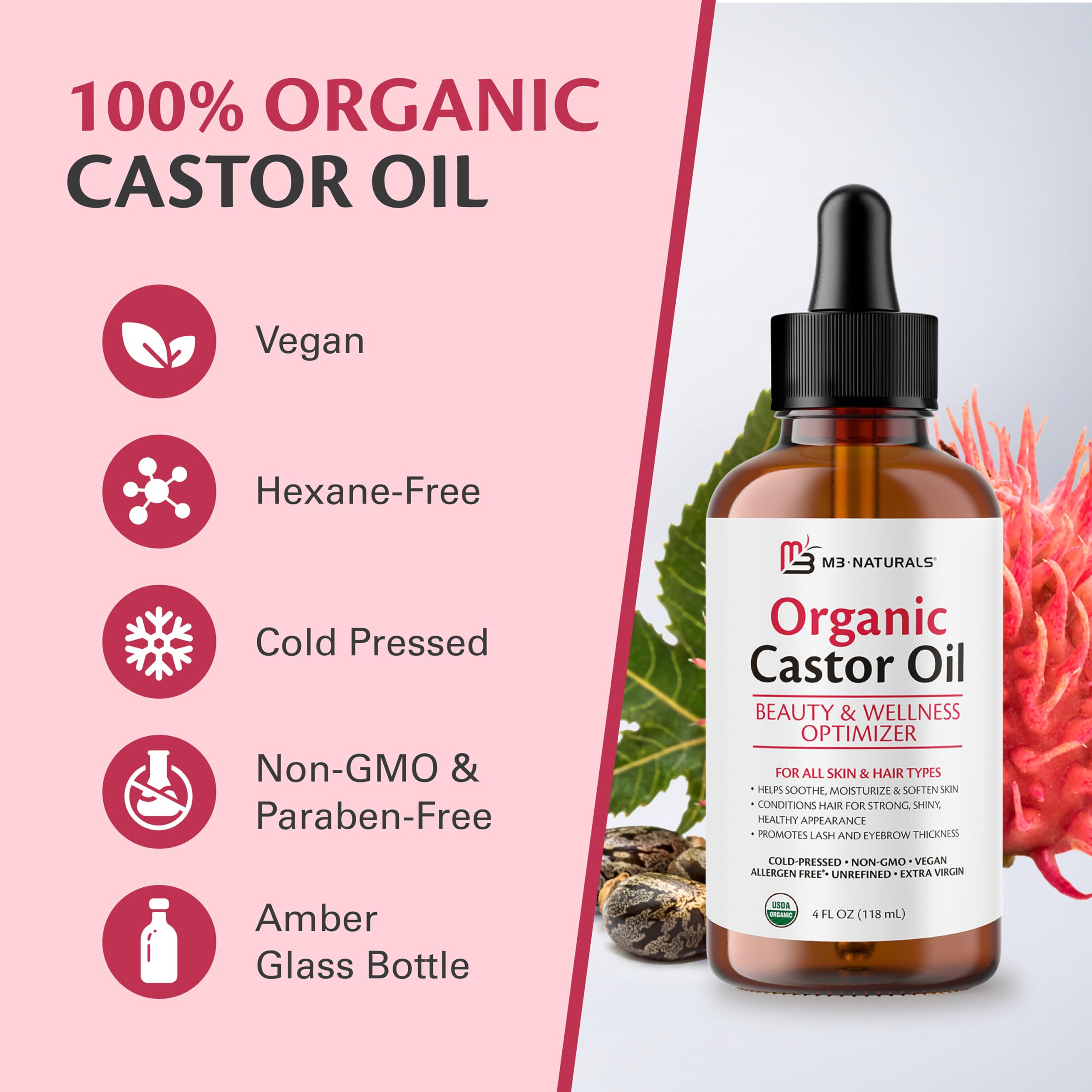 M3 Naturals castor oil as a carrier oil for blends.