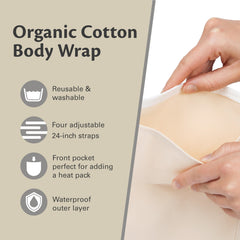 M3 Naturals Castor Oil Wrap leak-resistant outer layer protecting clothing during use.