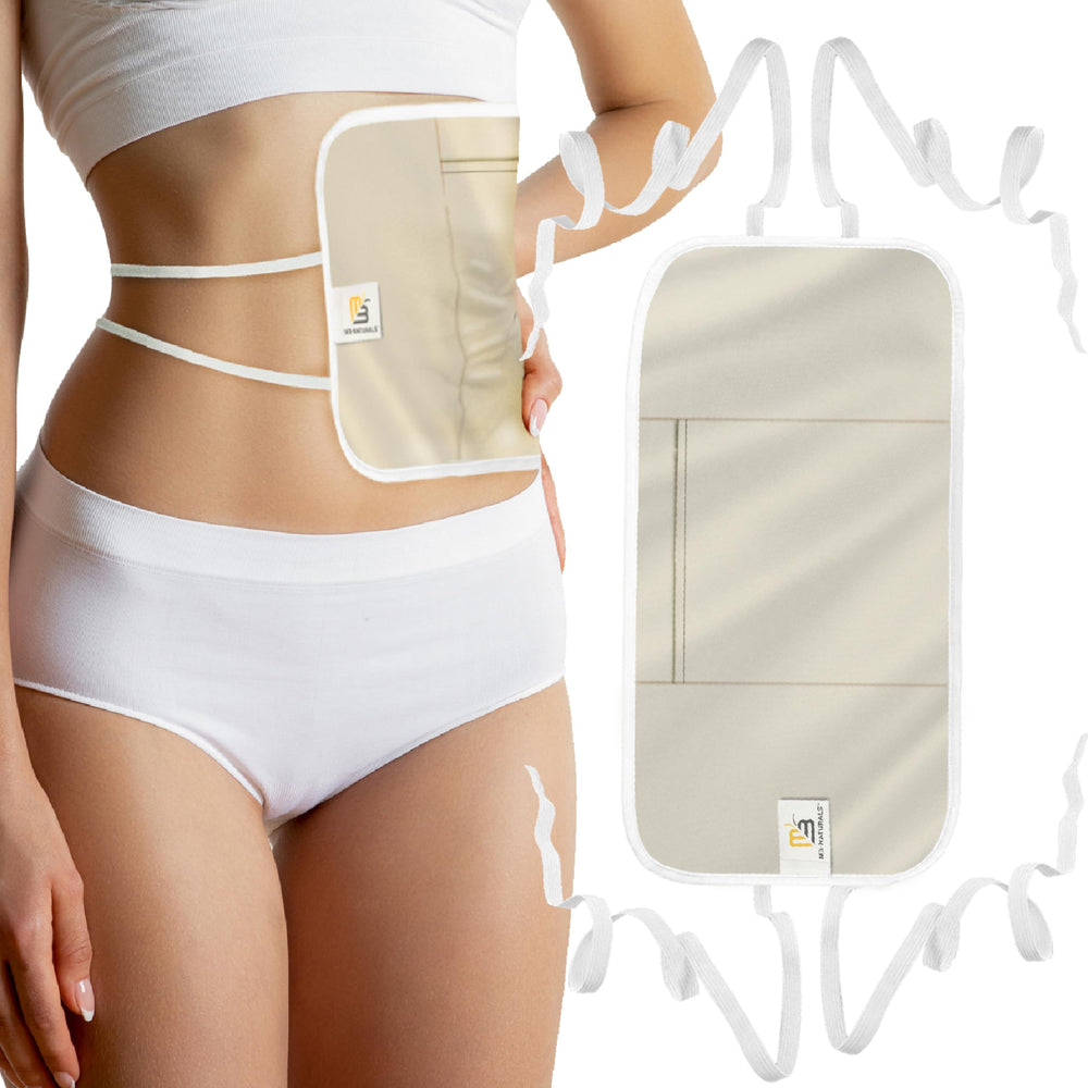 M3 Naturals Castor Oil Wrap washable inner layer for easy care.