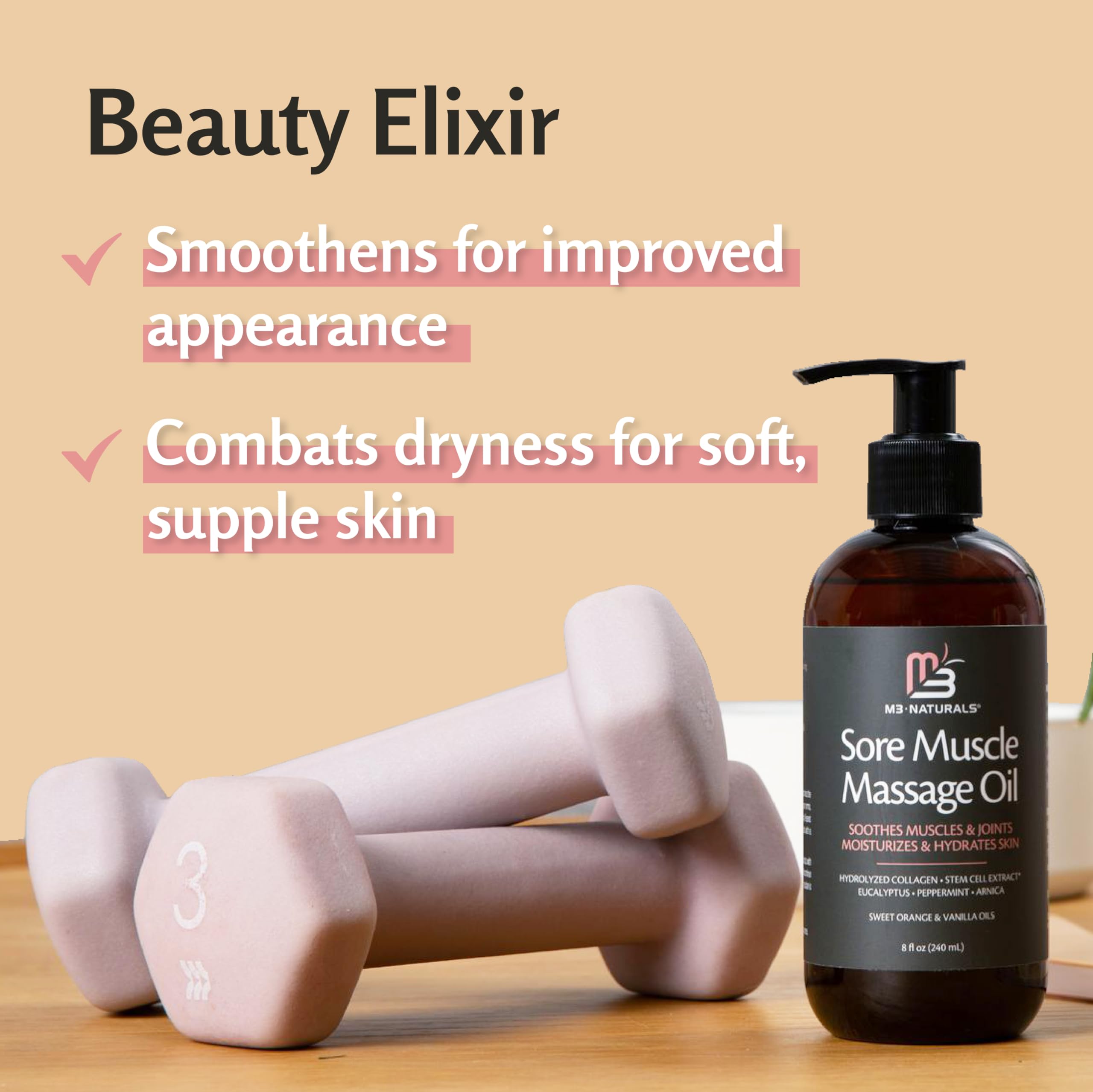 M3 Naturals Collagen Stem Cells ingredients banner highlighting skin support.