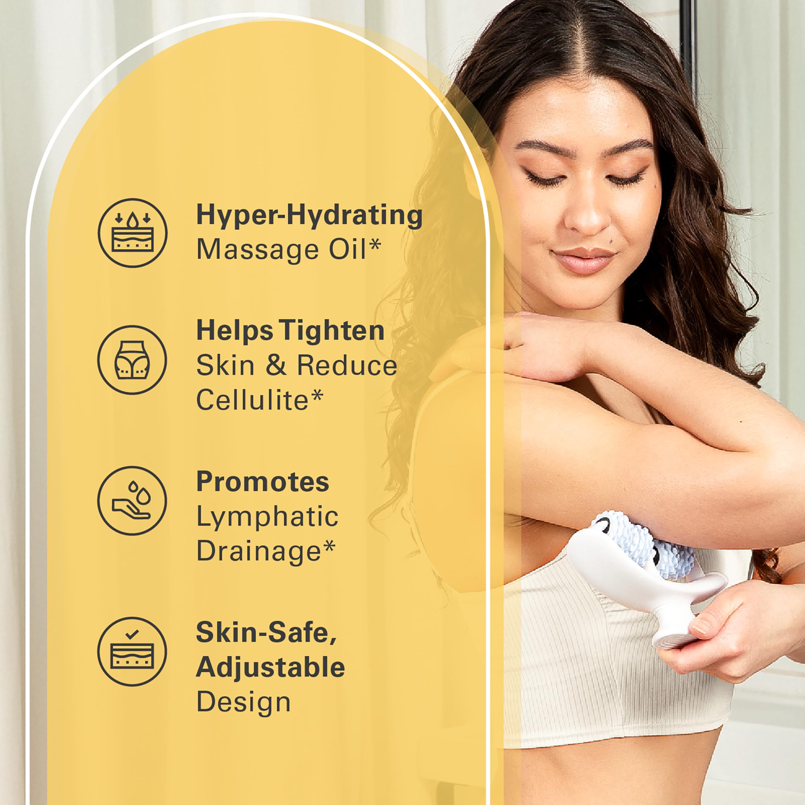 M3 Naturals detachable easy-grip tool adapts to different body sizes.