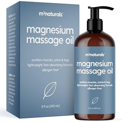 M3 Naturals massage oil pour showing fast absorbing non greasy finish