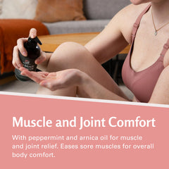 M3 Naturals menthol cooling effect visible during massage session.