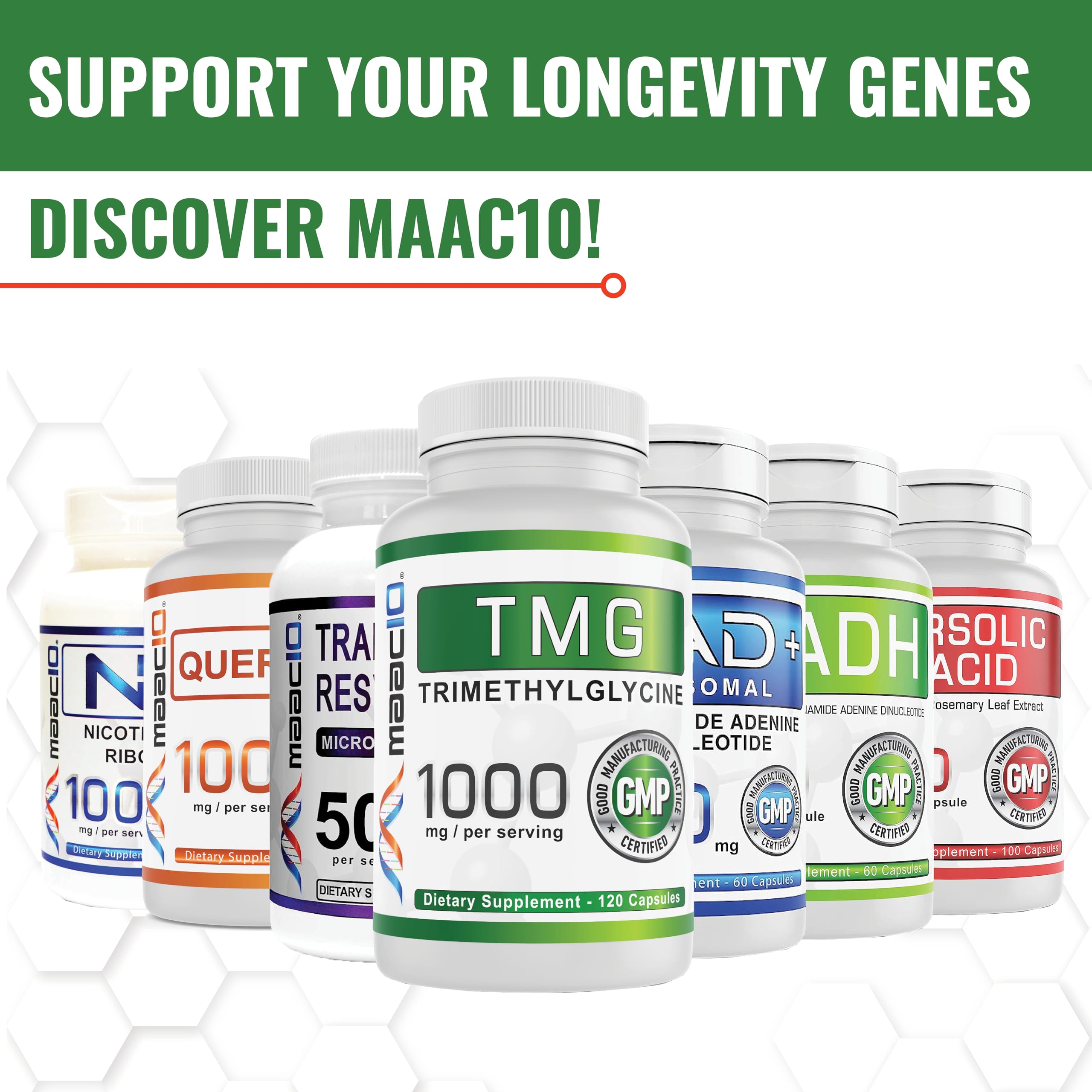 Active lifestyle scene featuring MAAC10 TMG for focus and energy.