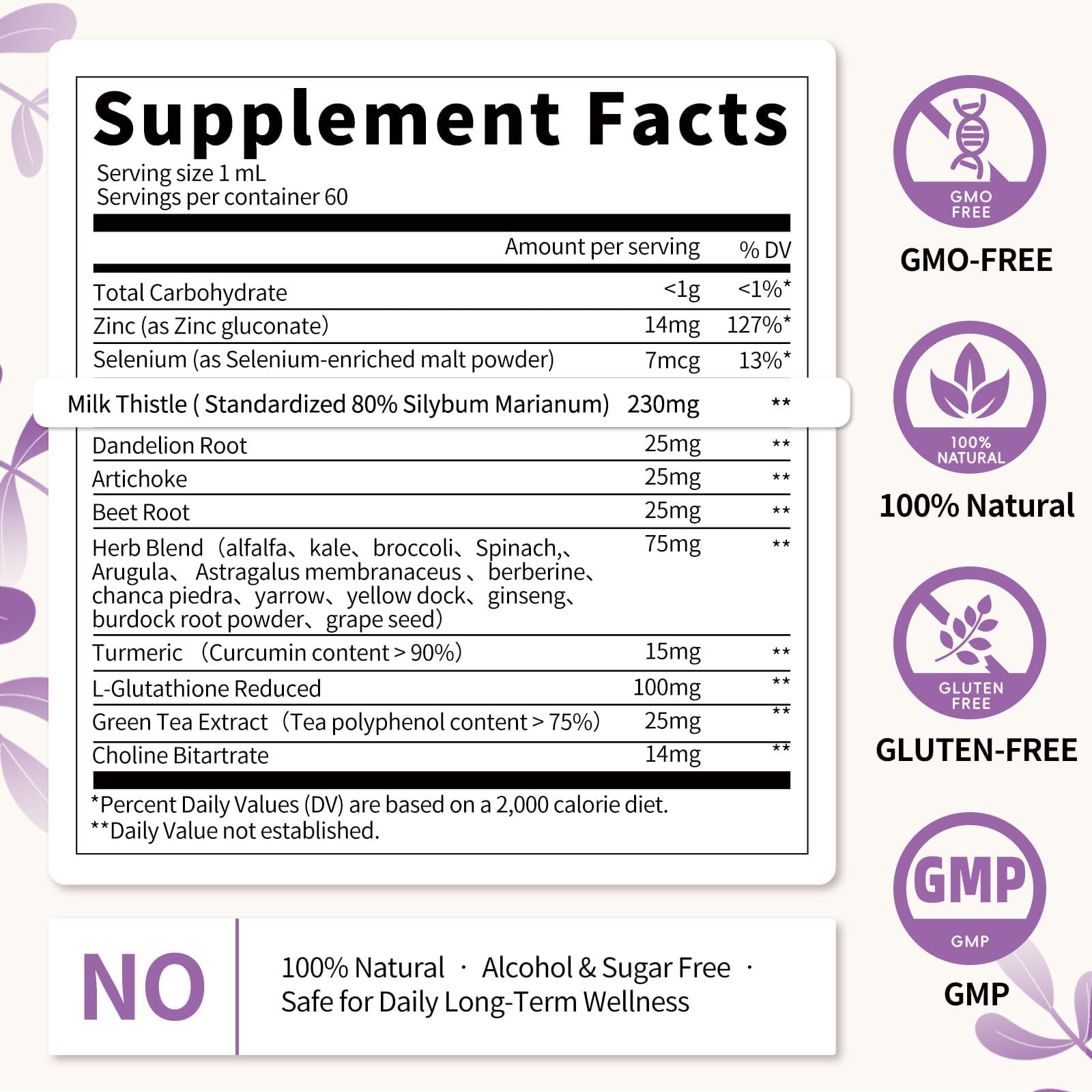 MABEFY Milk Thistle Drops dropper for easy daily dosing