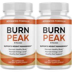 Macondo BurnPeak capsules bottle shows premium wellness formula.