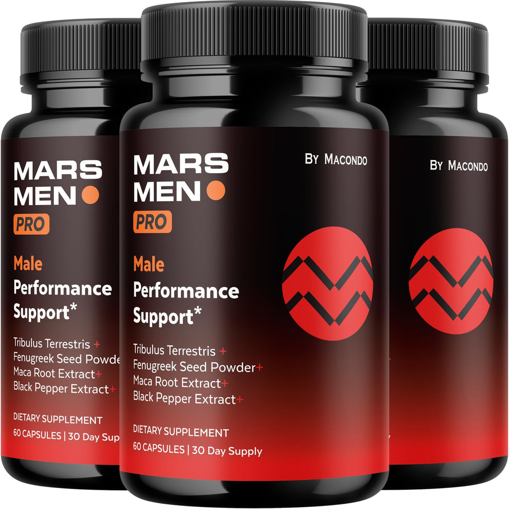 Macondo Mars Men Pro 3-pack bottles front for daily wellness.