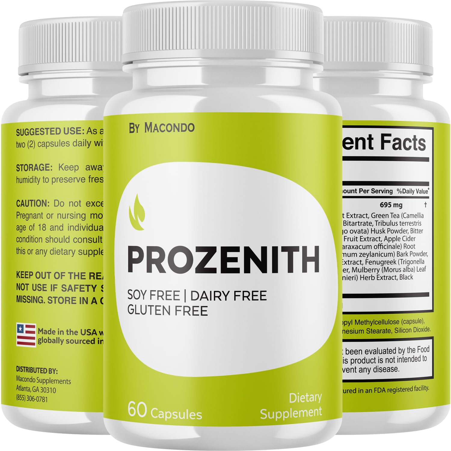 Macondo Prozenith Pro Capsules on shelf, accessible health option for busy lifestyles.