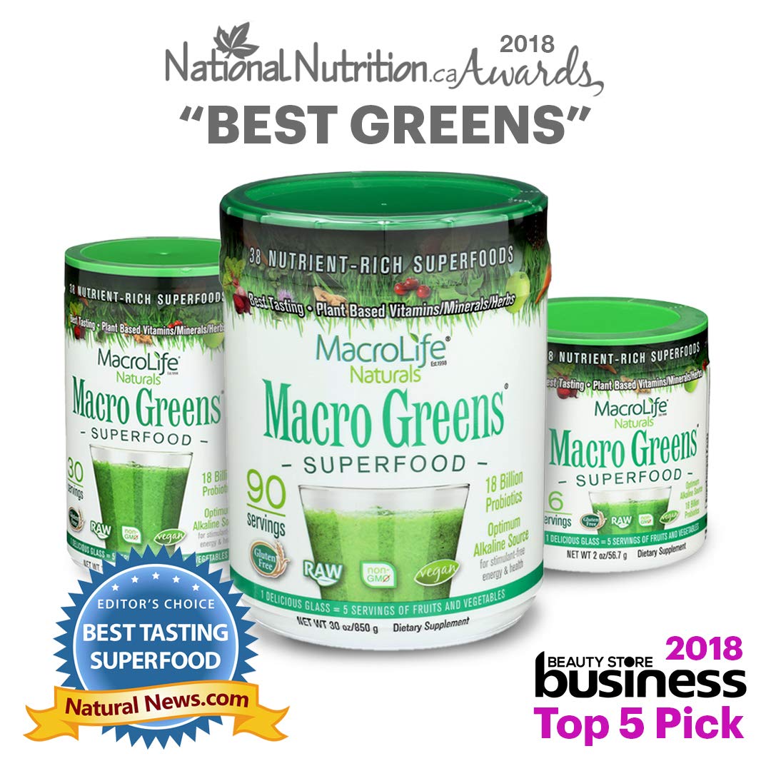 MacroLife Naturals Macro Greens energy-boost smoothie idea.