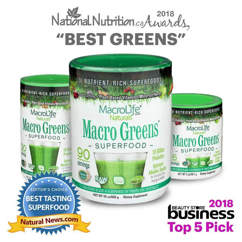 MacroLife Naturals Macro Greens energy-boost smoothie idea.