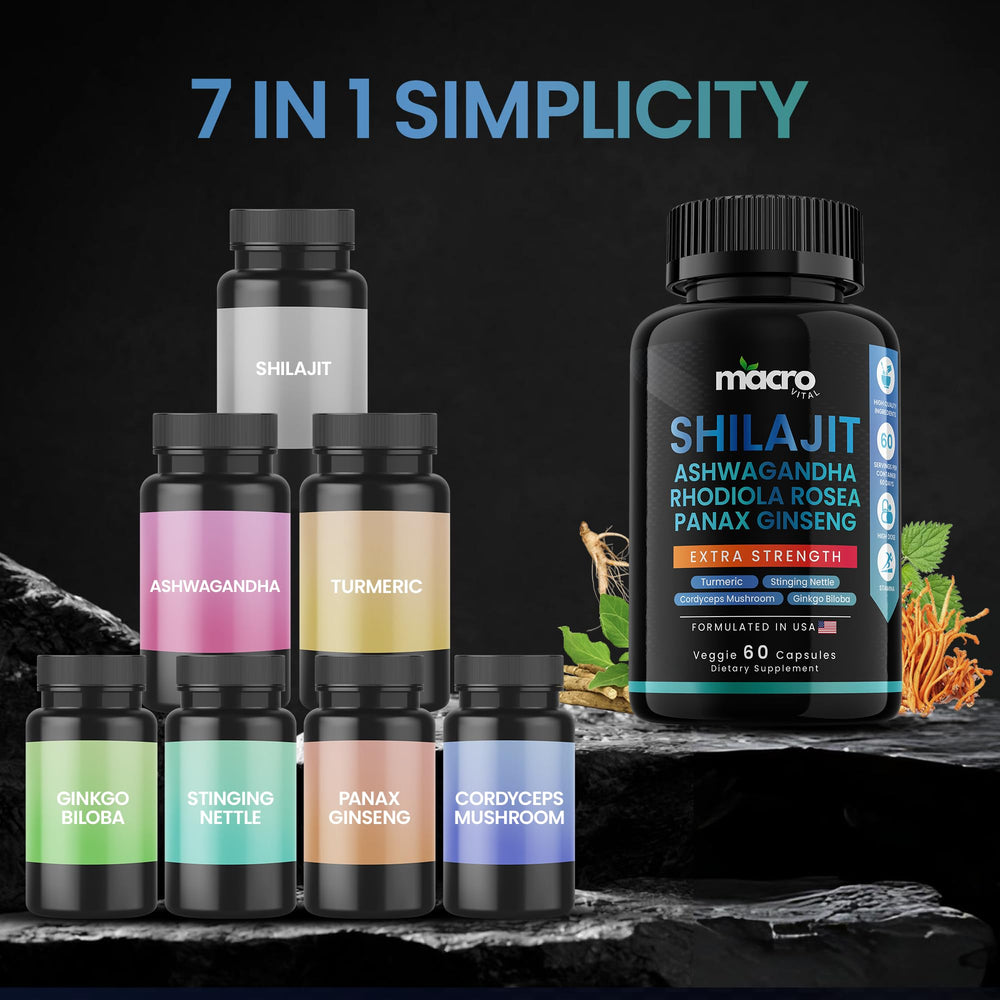 MACRO VITAL Shilajit bottle showcasing quality and freshness.