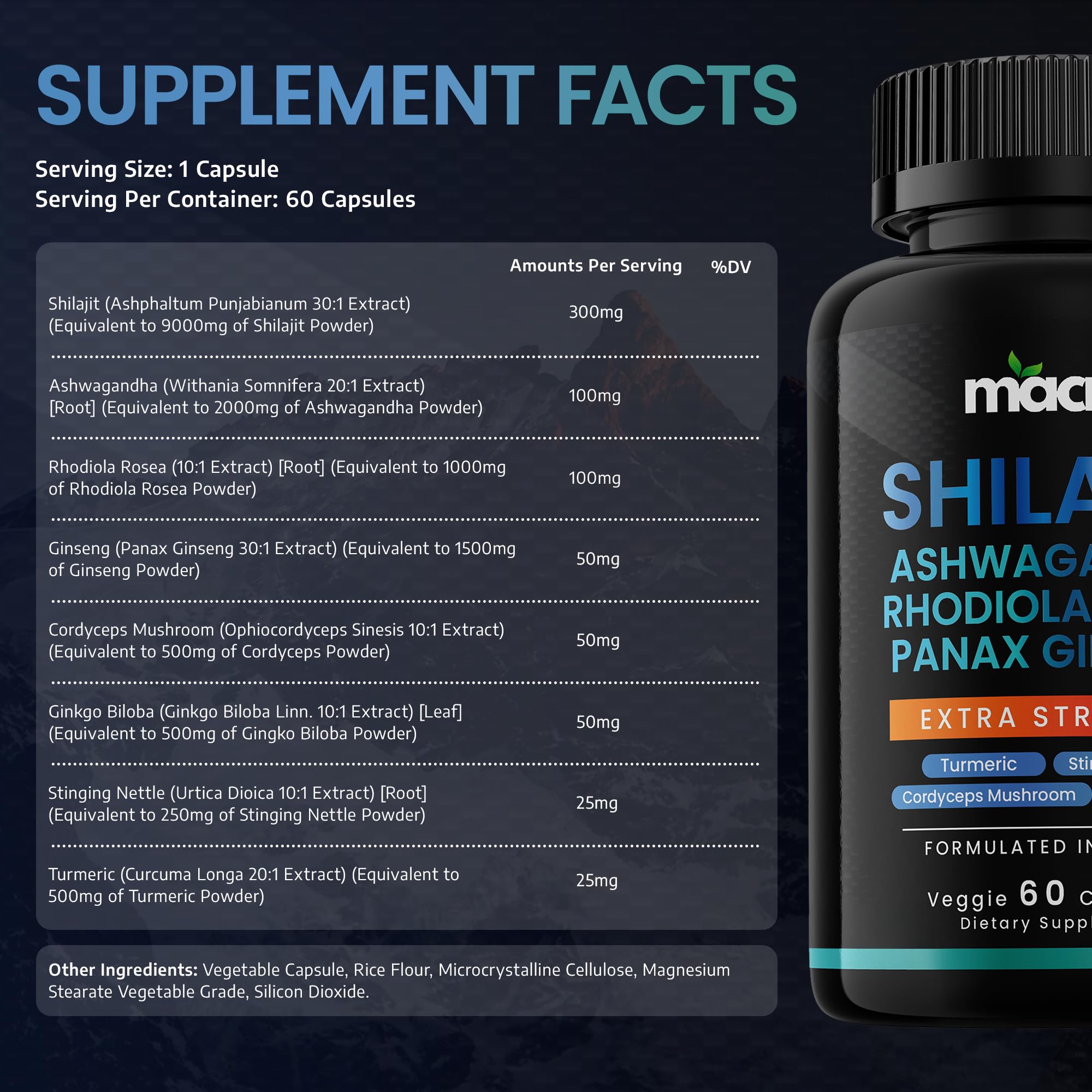 MACRO VITAL USA-made formula with GMP-certified ingredients.