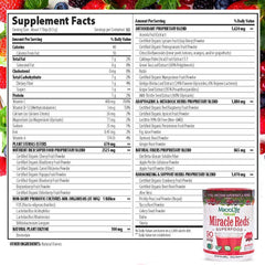 MacroLife Naturals Miracle Reds scoop ready to measure servings for digestion support