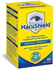 MacuShield packaging on a store shelf for organized storage.