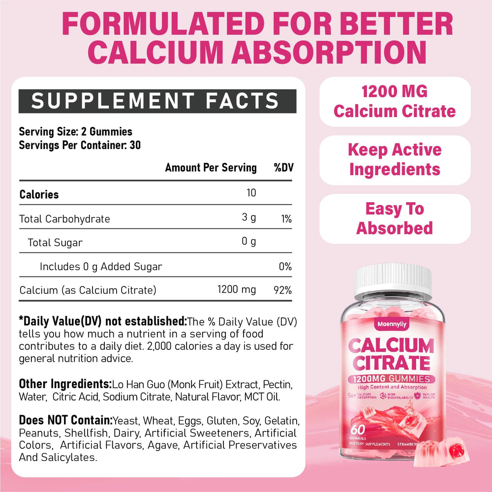 Maennyliy Calcium Citrate Gummies liquid-core cross-section shows enhanced absorption and smooth texture